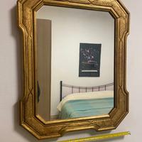Specchio Vintage in Legno Dorato