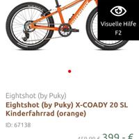 Eightshot by puky leggera bambino ruote da 20