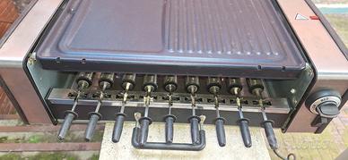 bistecchiera elettrica con girarrosto per salsicce