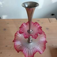 Centrotavola in vetro e metallo