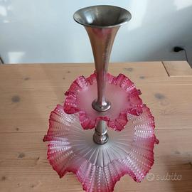 Centrotavola in vetro e metallo