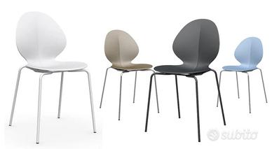 SET SEDIE COLORATE DESIGN CALLIGARIS BASIL