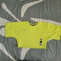 T-shirt verde fluo Disclaimer XS