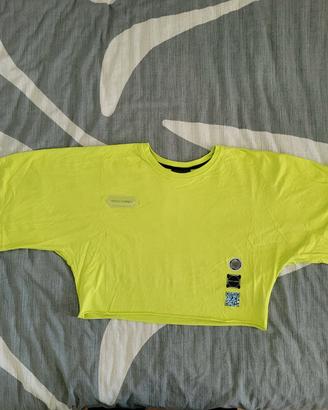 T-shirt verde fluo Disclaimer XS
