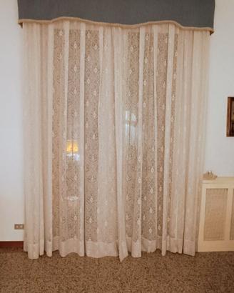 Coppia Tende in Pizzo / Filet Vintage Shabby Chic