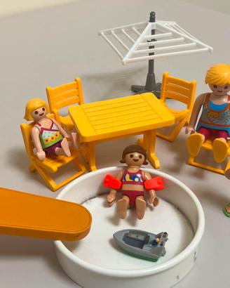 Playmobil piscina bambini trampolino 
