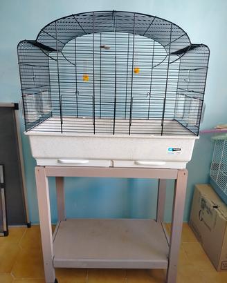 Gabbia Cova Ferplast + Carrello Legno + OMAGGI