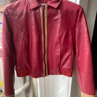 Giubbotto ecopelle donna rosso