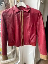 Giubbotto ecopelle donna rosso