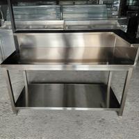 Tavolo Acciaio Inox + Mensola + Ripiano