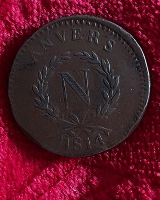 10 centesimi 1814 Belgio Napoleone I F.130A/2