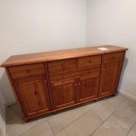 Mobile in legno 200 cm con ante e cassetti