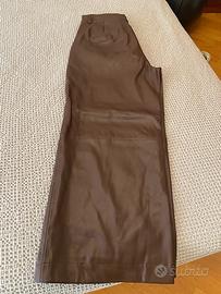 pantaloni similpelle marroni