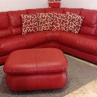 DIVANO ANGOLARE ROSSO