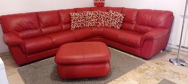 DIVANO ANGOLARE ROSSO