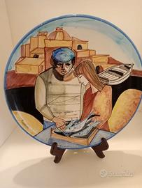 PIATTO CERAMICA DEL PITTORE LUCIO RANUCCI