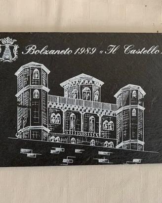 Incisione su Ardesia 20x13 - Castello di Bolzaneto