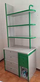 cassettiera con libreria