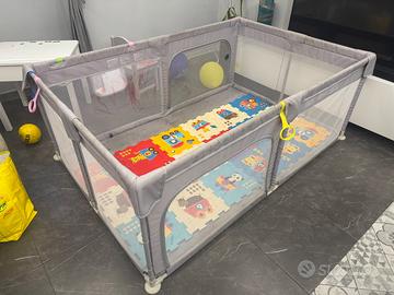 Box/recinto neonati bambini 120 x 180 grigio