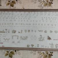 Antico ricamo alfabetico del 1877 – pezzo unico da