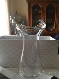 Vaso in cristallo e argento
