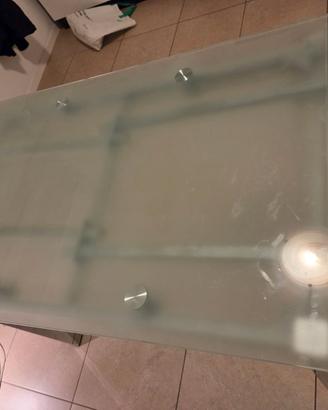 Tavolo allungabile im vetro temperato