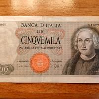 5000 lire Colombo 1 tipo banconota repubblica 