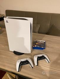 PS5 Disco (come nuova) + 2 controller + 3 giochi