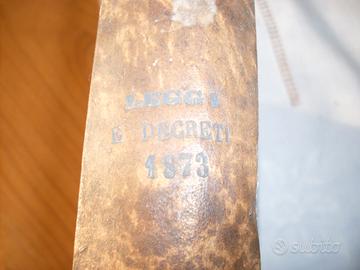 V olume Leggi e decreti 1873