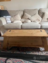 Cassapanca/tavolino artigianale 92x34xh36
