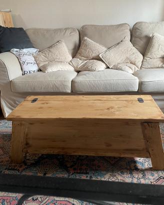 Cassapanca/tavolino artigianale 92x34xh36