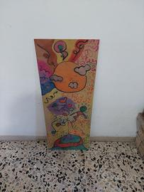 quadro dipinto a mano acquarello su legno 