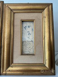 Quadro vintage anni 70 stile Picasso