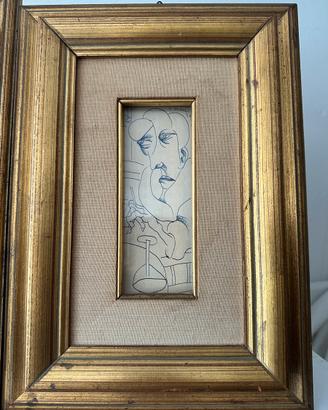 Quadro vintage anni 70 stile Picasso