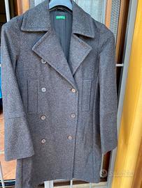 Cappotto donna Benetton grigio antracite TG 46