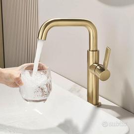 ONECE Rubinetto Bagno Lavabo Alto Oro