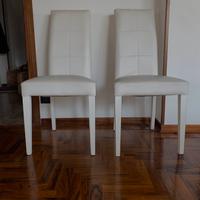 4 sedie da soggiorno bianche