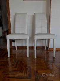 4 sedie da soggiorno bianche