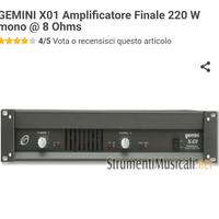 amplificatore finale gemini x1