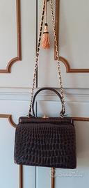 Borsa vintage di coccodrillo