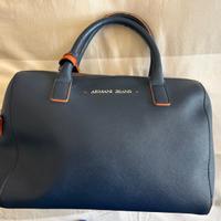 ARMANI BORSA BLU con interno ARANCIONE leggera