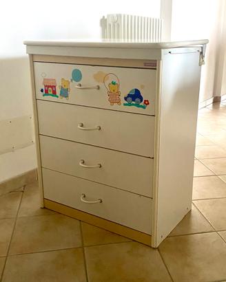 Cassettiera con vasca a scomparsa X bagno bebè