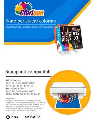 cartucce  912 XL per stampante HP serie  8000