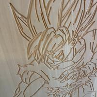 Goku scultura in legno