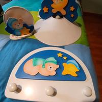 Lampadario, paralume appendiabiti azur cameretta