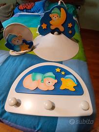 Lampadario, paralume appendiabiti azur cameretta