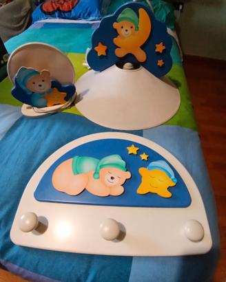 Lampadario, paralume appendiabiti azur cameretta