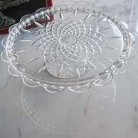 Vassoio con rialzo per torta in cristallo (info in