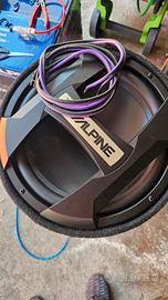 Subwoofer Alpine + amplificatore 