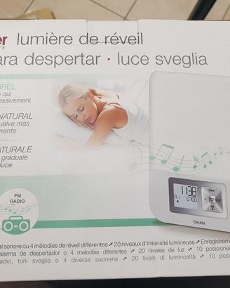 radio sveglia con luce e musica simulatore alba be
